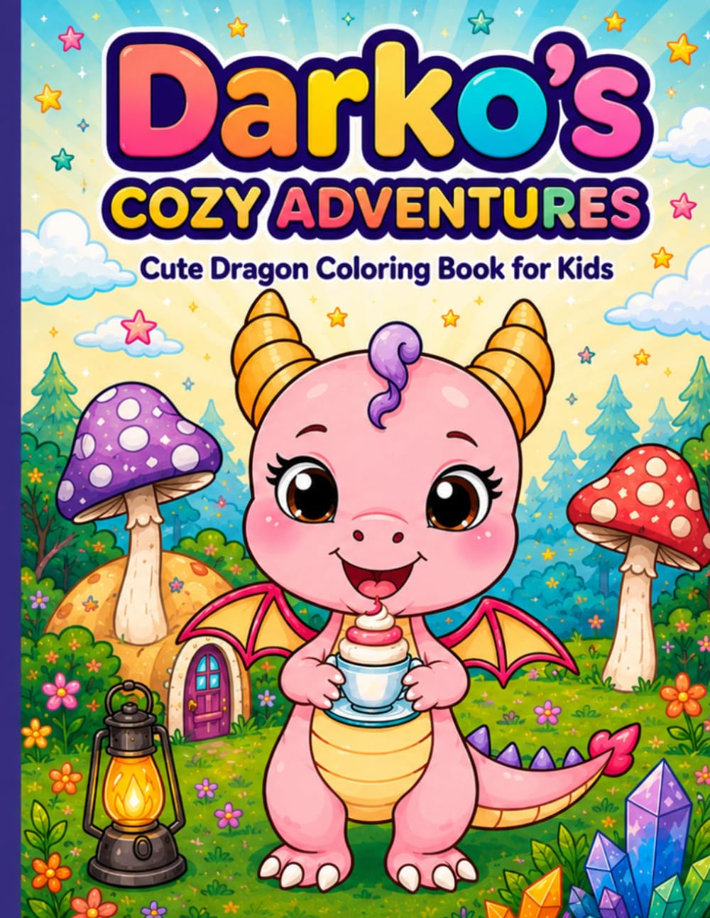 Darko Cozy Adventures: Cute Dragon Coloring Book for Kids