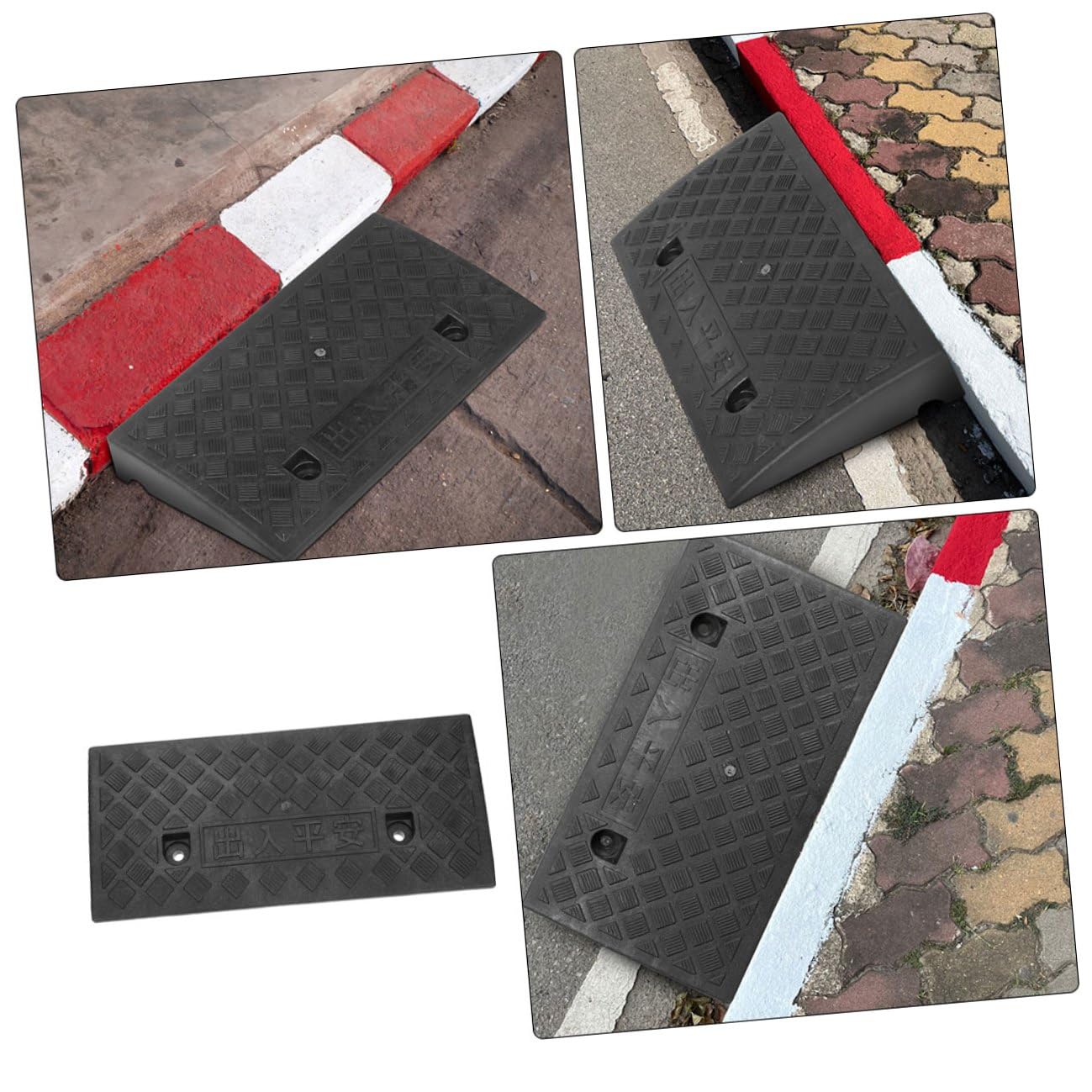 Rampa Soglia Porta in Gomma Nera Antiscivolo Portatile
