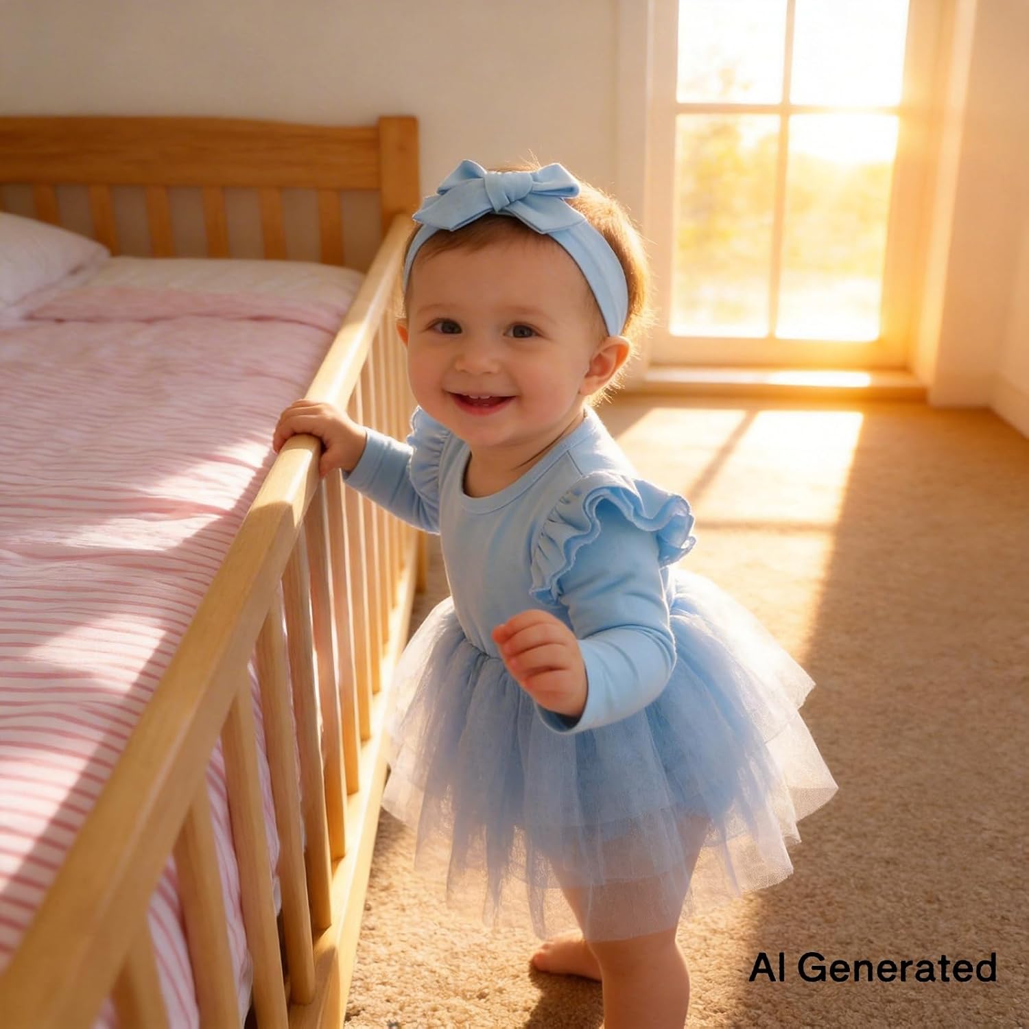 Baby Girl Ruffle Sleeve Romper Dress Outfit Newborn Princess Tulle Dresses Infant Jumpsuit Tutu Skirt Set Clothes