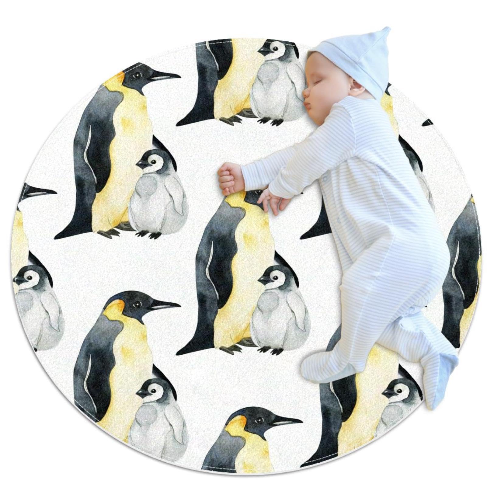 Tapis de salle de bain pingouin maman et bébé pour une douceur familiale