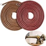 2pcs Treadle Sewing Machine Belt, 72 Inch 3/16" Replacement Leather Belt Treadle Belts with Hook for Singer/Jones Sewing Machine Leather Belt Replacement Sewing Machine Accessories Parts.