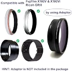 FotoZ 2 in 1 49mm add-on 0.75x Wide Lens with 10x Macro Portion | for Travel Hiking & Landscape Photography for Canon Nikon Mirrorless Cameras Compatible with 49mm Size Camera Lens.