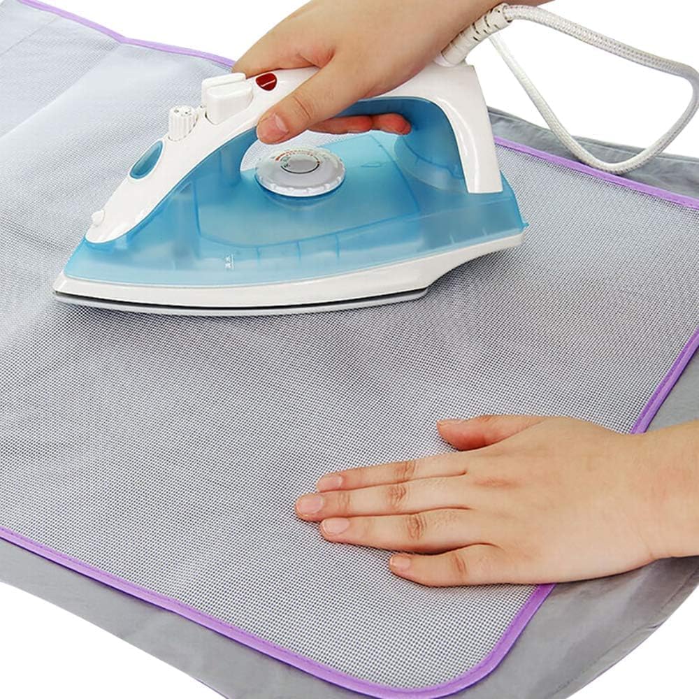 Etomvoop Red 2Pcs Heat-Resistant Mesh Ironing Cloth, Scorch Saving Mesh,Large Size 40X90cm Pad Protector For Avoid Ironing Damage And Shine To Garments Clothes