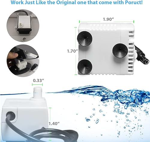 Miniatura 4 de Aerogarden Bomba de repuesto compatible con Harvest Bounty Farm Extra Ultra todos los modelos, modelo de repuesto de bomba #200623, incluye 10