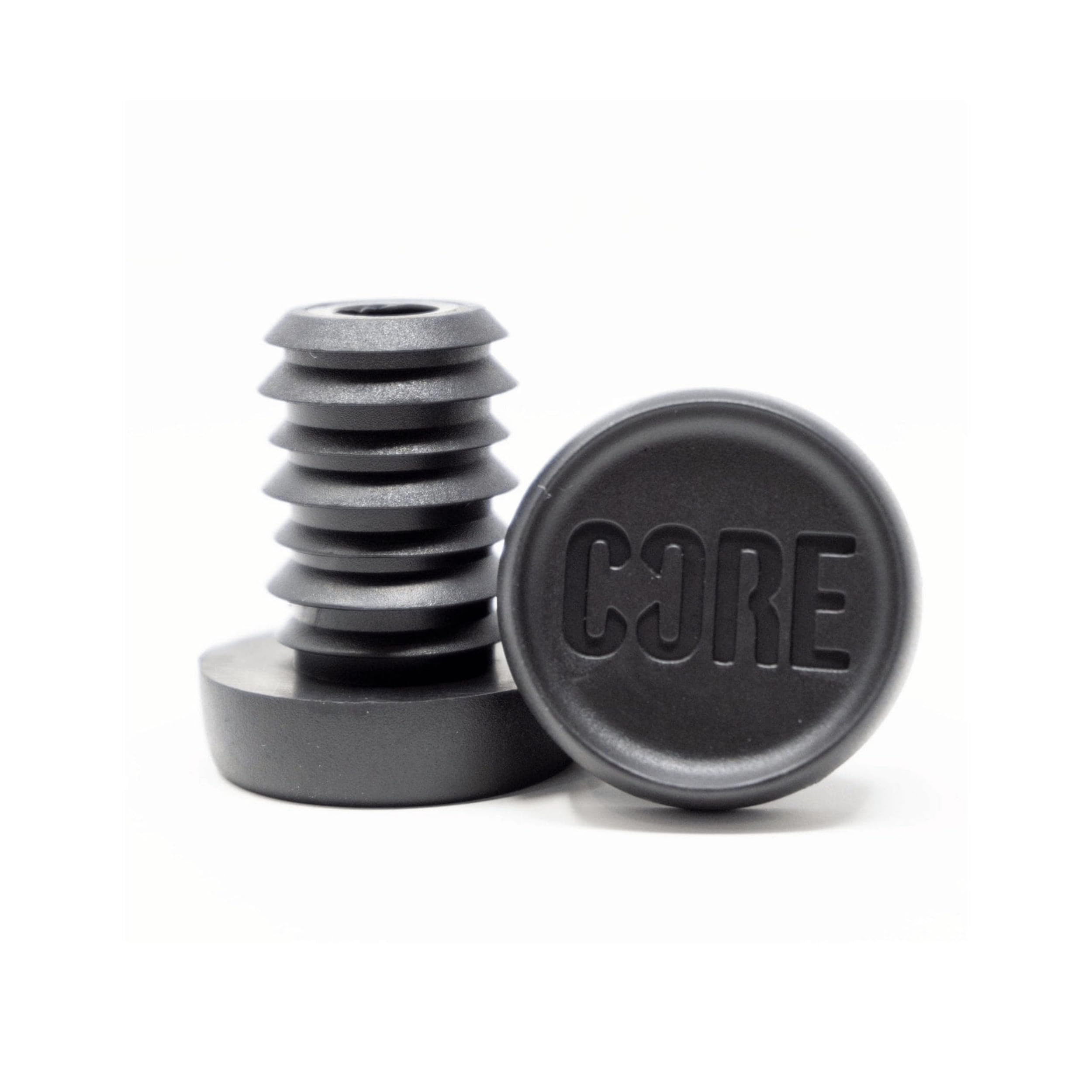 CORE Bar Ends Plugs - Resin Push-In Plugs for Scooter/Bike/BMX Universal Bar Ends for Handlebar End Caps (Black, Aluminium Bar (16.5mm)) — image 1