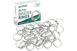 1 Inch Metal Ring - Sturdy Build - 100 Pack