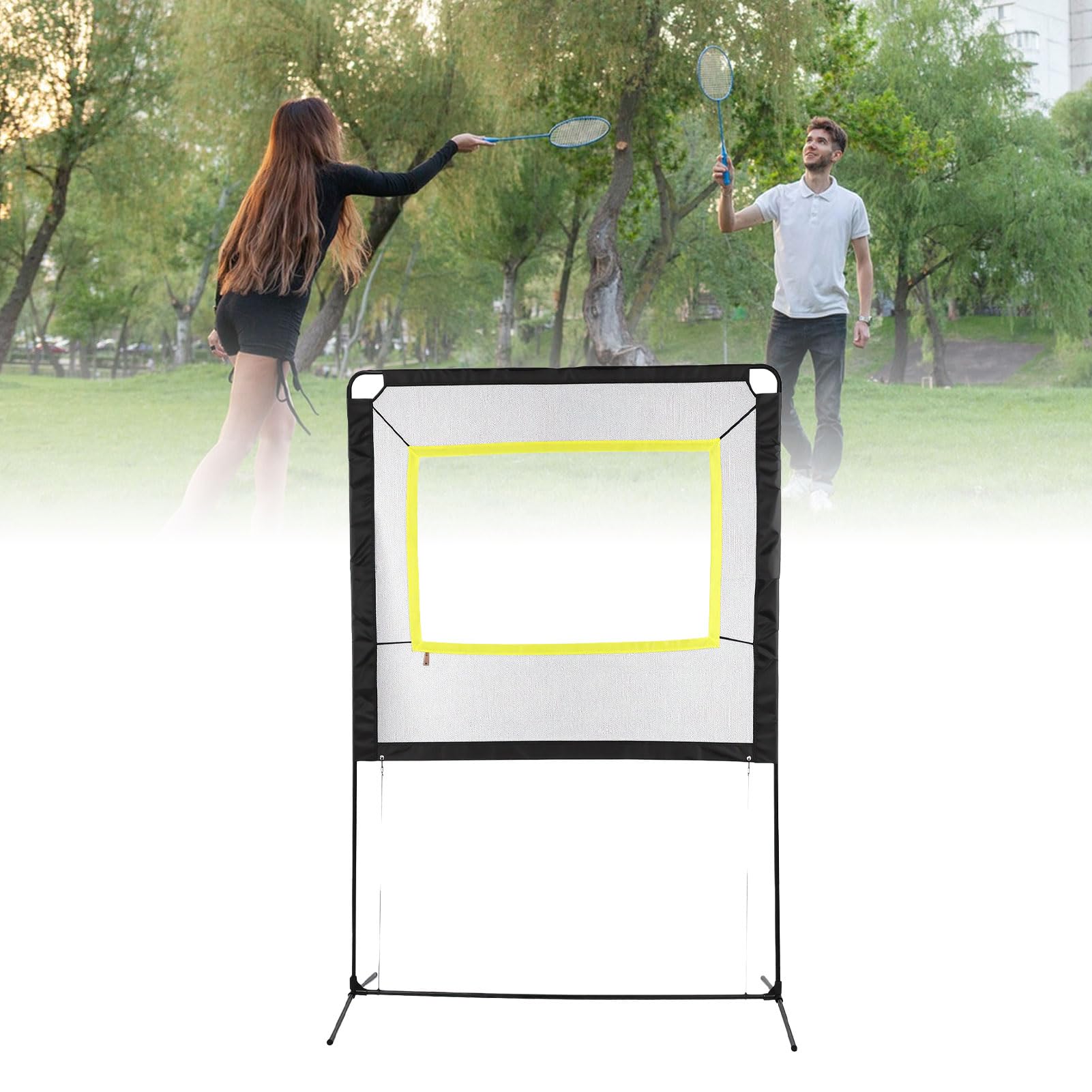 **Juego de Red de Bádminton Portátil, Luces LED, Ajustable de 1 a