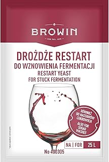 Browin 400305 Hefe „Restart“ - 22 g, Nachgärhefe für zu süße oder zu alkoholarme Weine