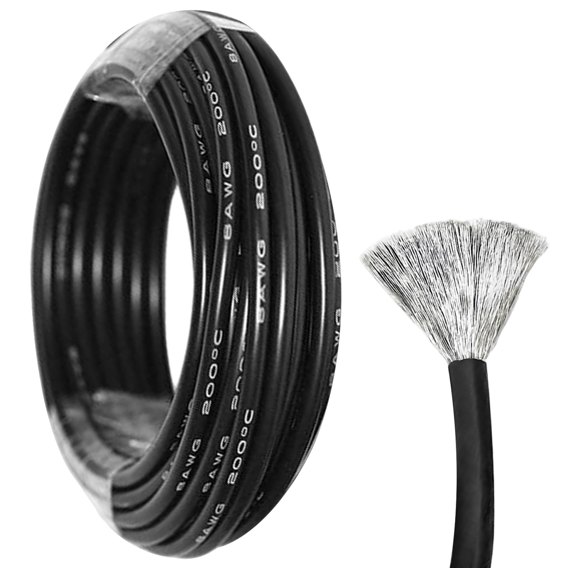 High Temperature Silicone Wire 18 AWG Flexible Shielded Wire for Audio Applications, Ultra Soft Silicone Cable, 10m
