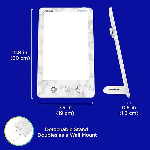 Miniatura 5 de Verilux HappyLight Luxe - Lámpara de terapia de luz con 10,000 lux, sin UV, luz LED blanca brillante con brillo ajustable, color, temporizador de