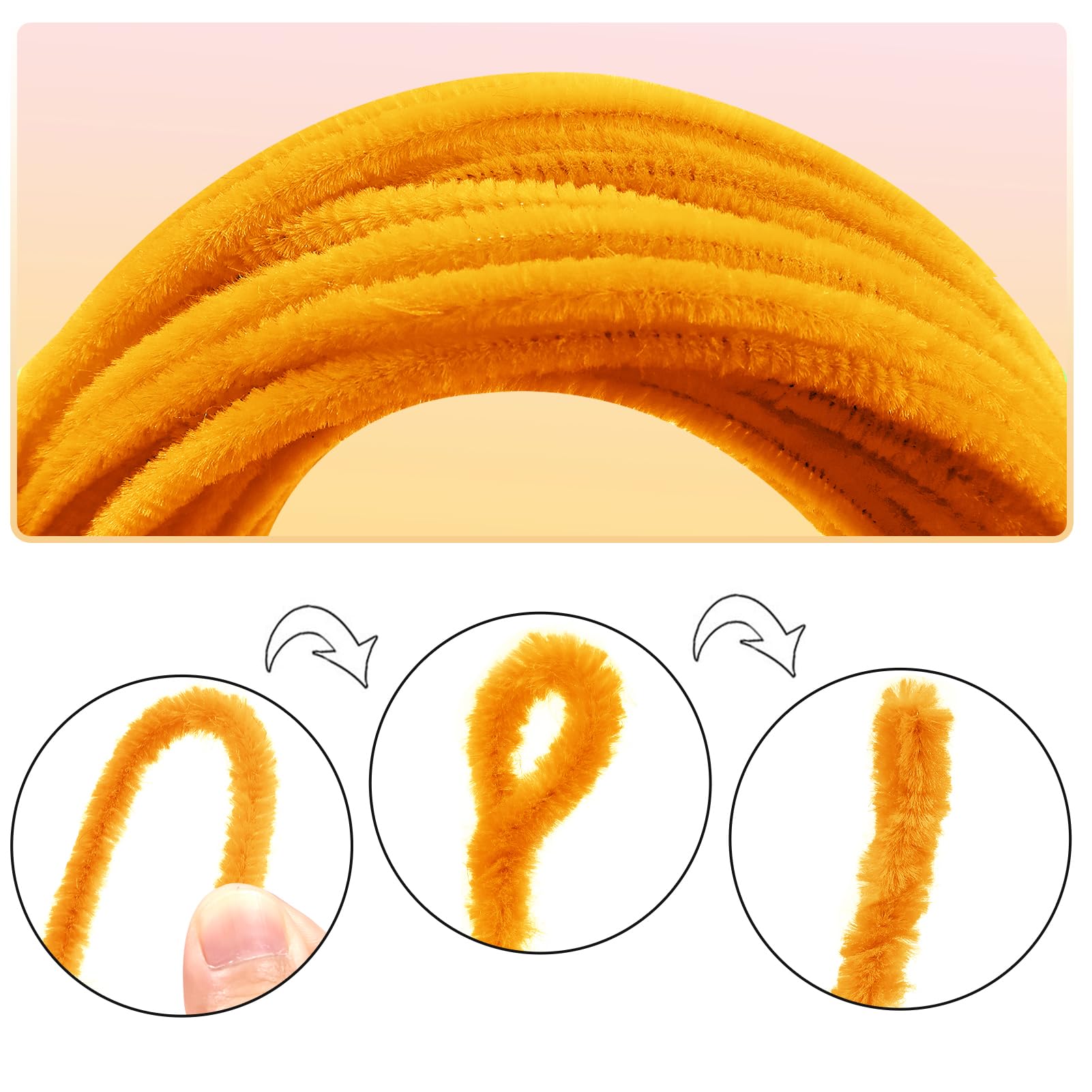 Amazon.com: TOAOB 100pcs Pipe Cleaners Crafts Supplies