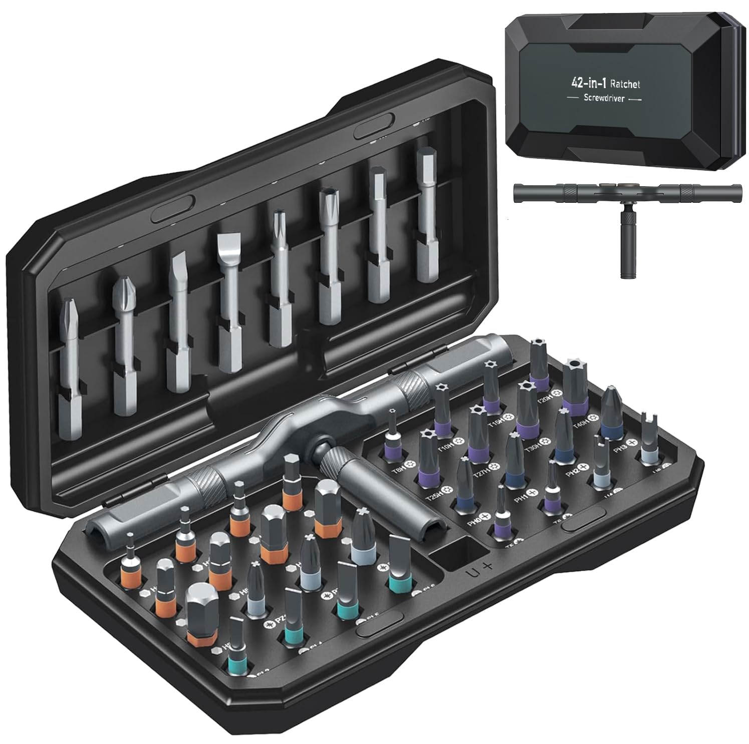 Ankilo 42-in-1 Magnetic Screwdriver Set Precision Multi Bit Ratcheting Screw Driver Set including Storage Case