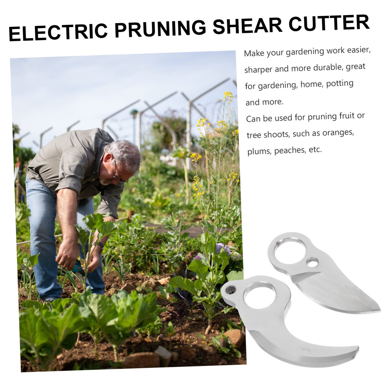 BESPORTBLE 8pezzi Accessori per Forbici Elettriche da Potatura Carbonio per Potatura Sicura e Precisa per Giardinaggio e Lavori