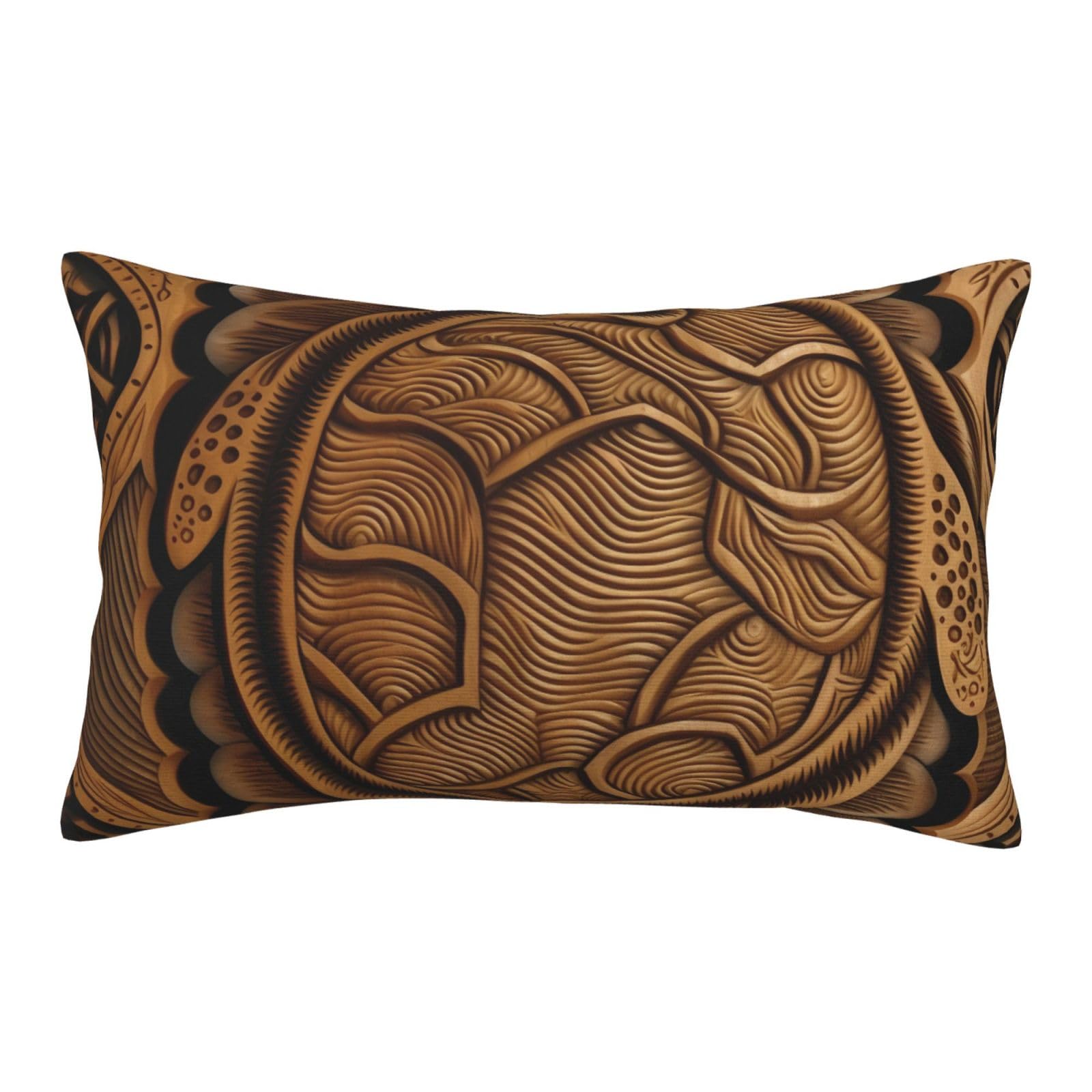 Velvet Pillowcases 16"x24" Ultra Soft Breathable Pillow Cases, Luxury Fuzzy Throw Pillow Covers with Zipper, Hawaiian Tapa Honu Turtle Pillow Shams All Seasons Decorative Cushion Cases for Couch