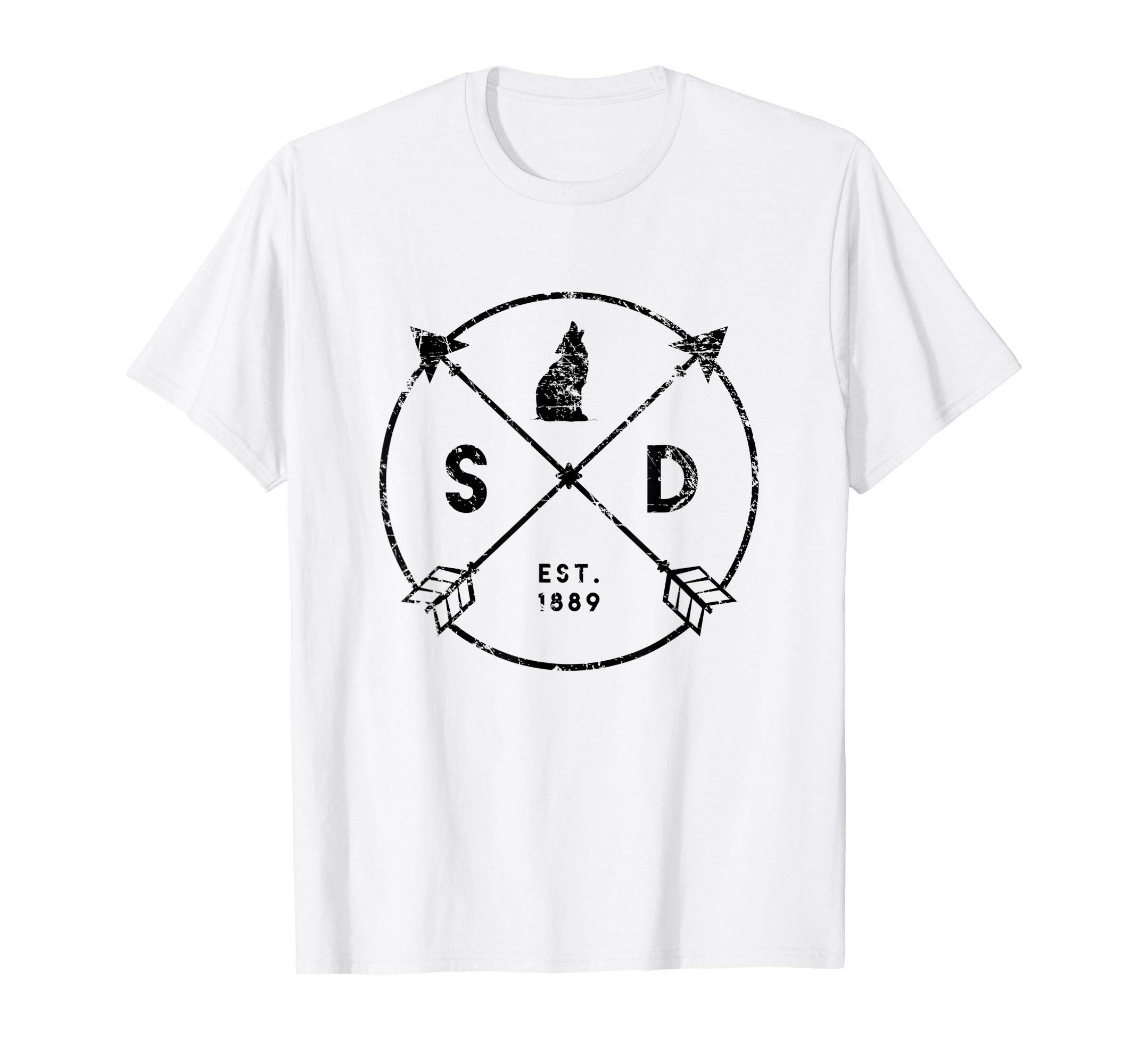 South Dakota AdventureEst 1889 Coyote Arrow State T-Shirt