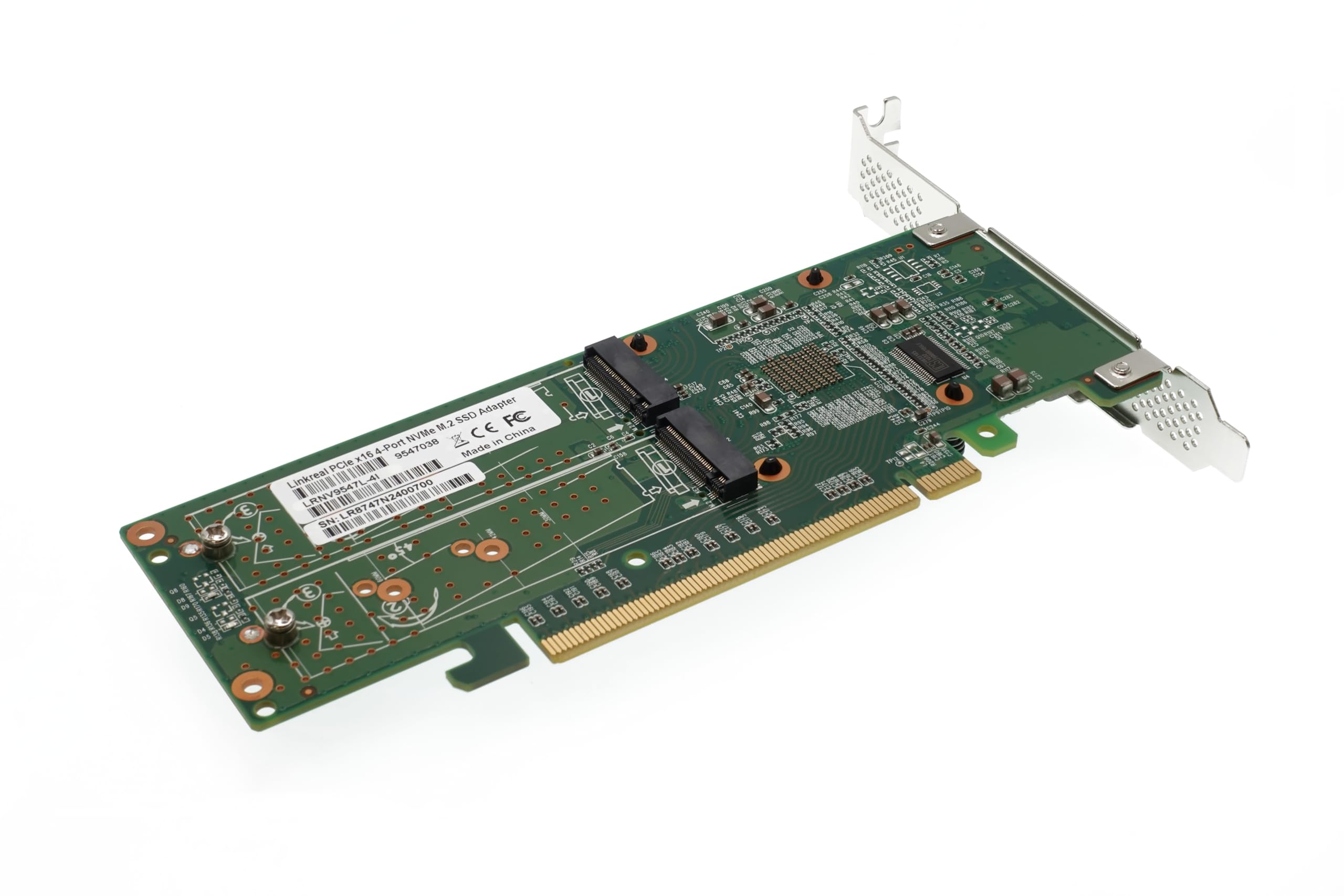 分岐不要 PCIe3.0x8からNVMeスロット4基 拡張カード ASM2812