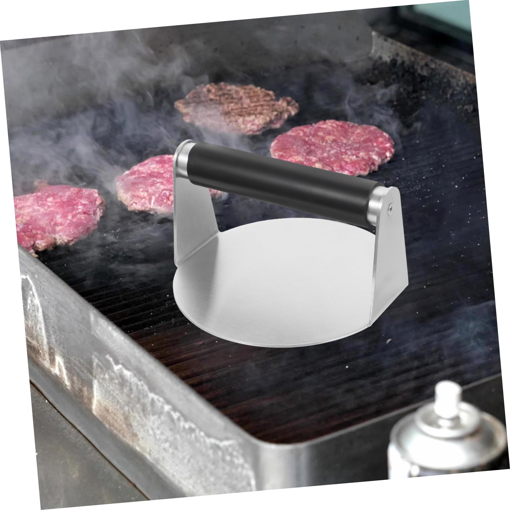 Burgerpresse aus Edelstahl, Ergonomischer Griff, für Küche und Grill