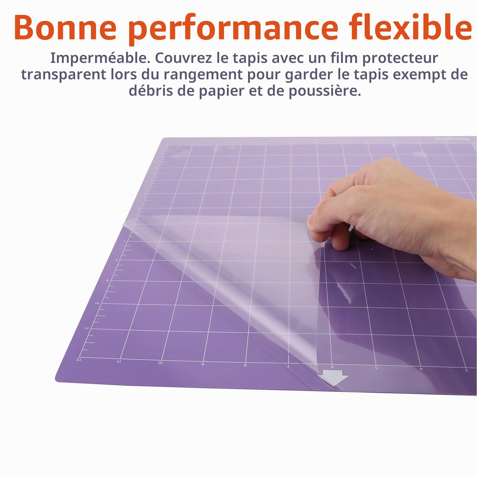 APACALI Lot de 5 tapis de découpe pour Silhouette Cameo Plotter 4/3/2/1, 12 x 12 cm, tapis de découpe de rechange, adhérence standard, Lightgrip, Stronggrip FrabricGrip adhésif pour Silhouette Cameo