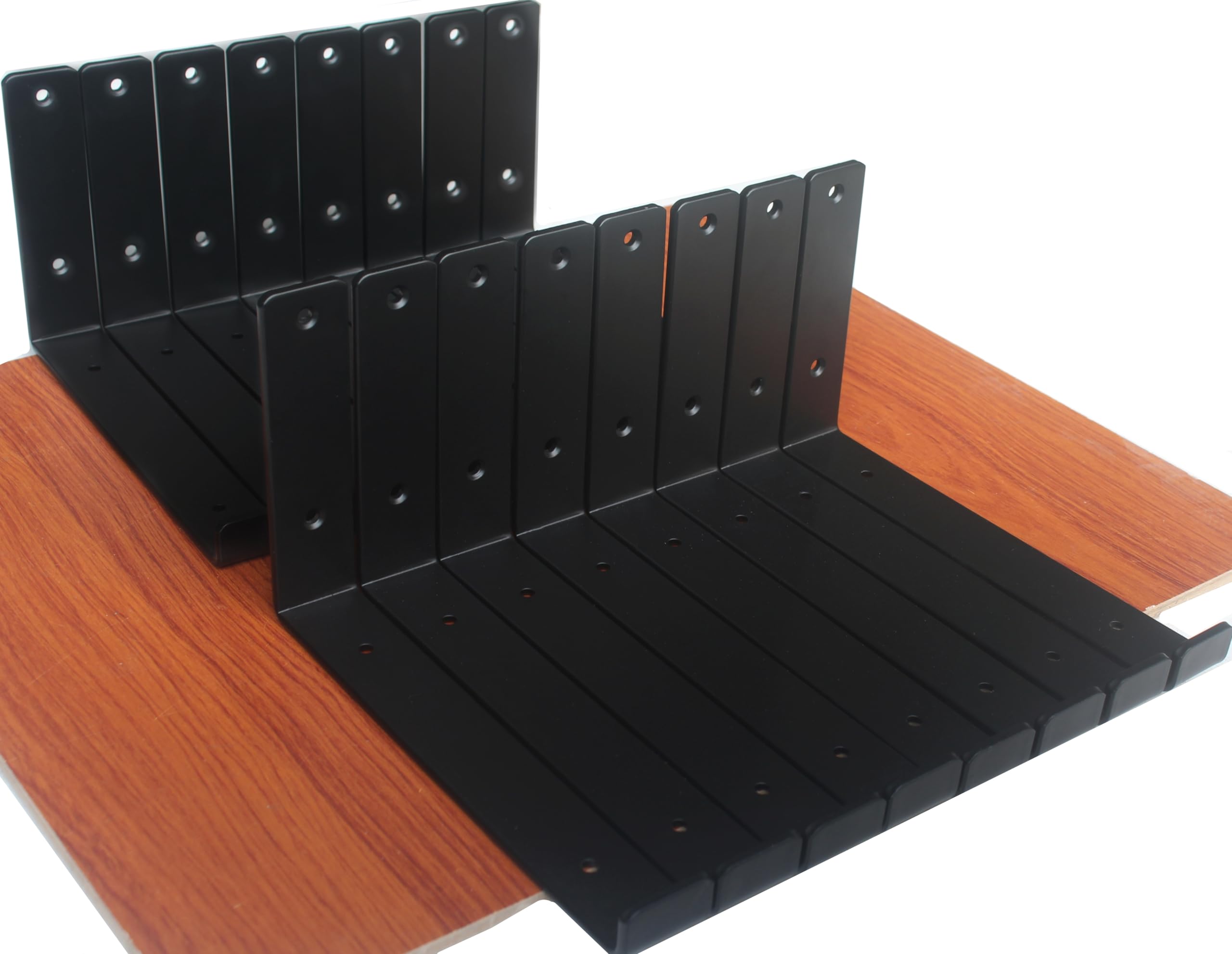 12 Pack 925L X 6H X 15W J Lip Shelf Brackets Rustic