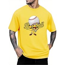 Baseball Shirt Men Baseball Player T-Shirt Vintage Ballgame Graphic Tshirt Game Day Fan Tee Short Sleeve Top