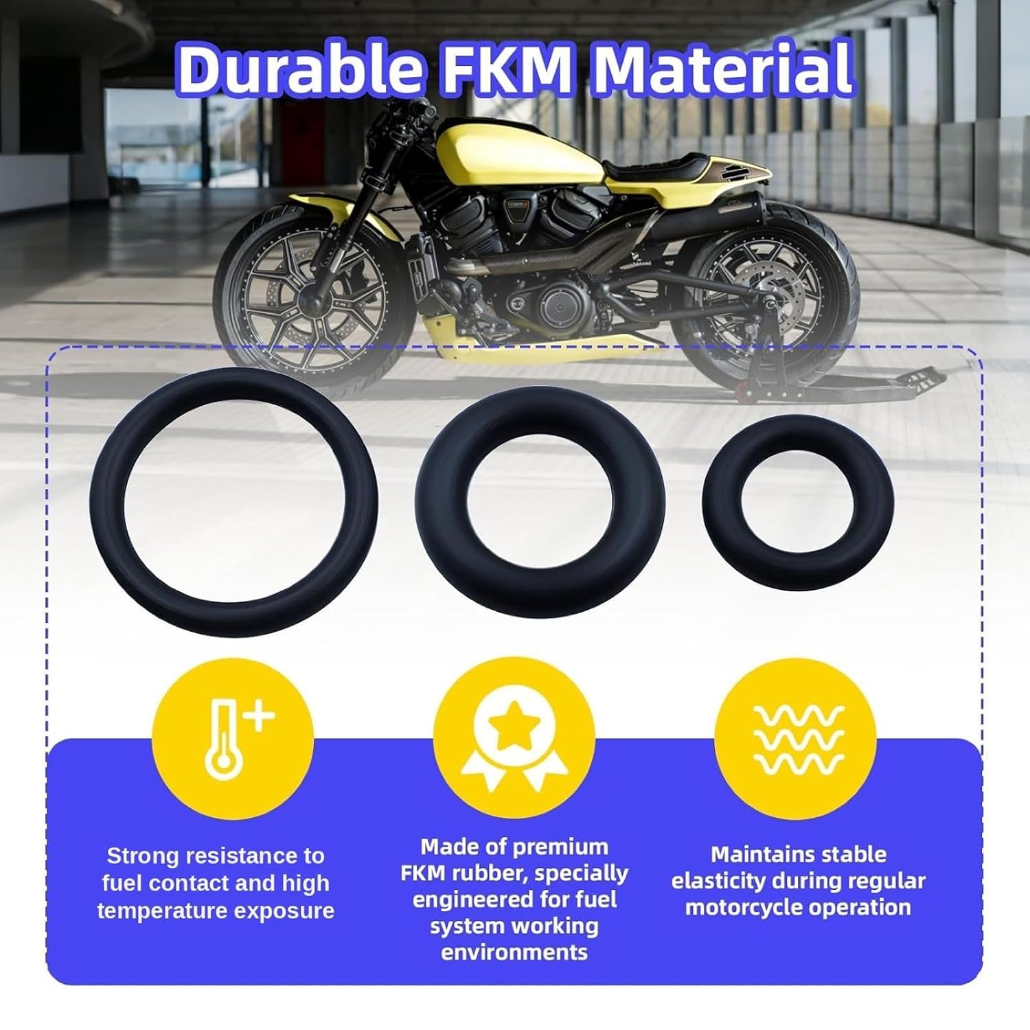Fuel Line Quick Disconnect O-Ring Kit Compatible with Harley-Davidson EFI Models 2001+, Fuel Tool Check Valve O-Rings and Male Fuel Line End O-Rings Set, Fits Street Glide Road King Softail Sportster