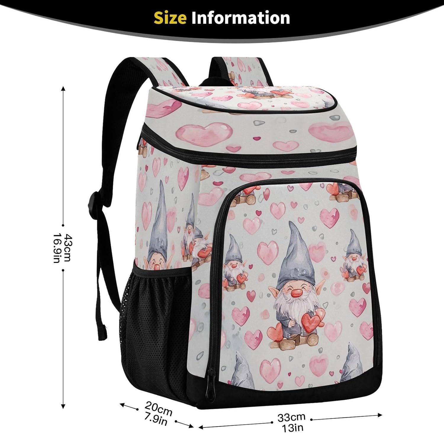 Friendly Heart Cooler Backpack 36 Cans Leakproof Waterproof Backpack Cooler Bag Beach Accessories Travel Camping Fishing Backpack for Women Men