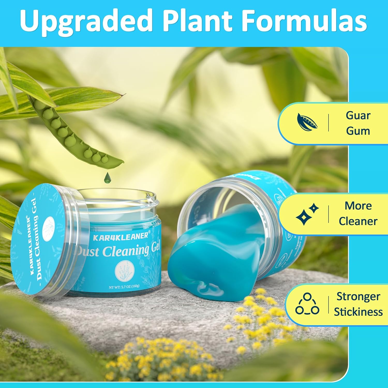 KAR4KLEANER Car Cleaning Gel for Car Cleaning Kit Car Slime for Cleaning Car Cleaning Putty for Car Interior Cleaner Dust Gel Cleaner for Car Detailing Kits Car Accessories Keyboard Cleaner (Blue)