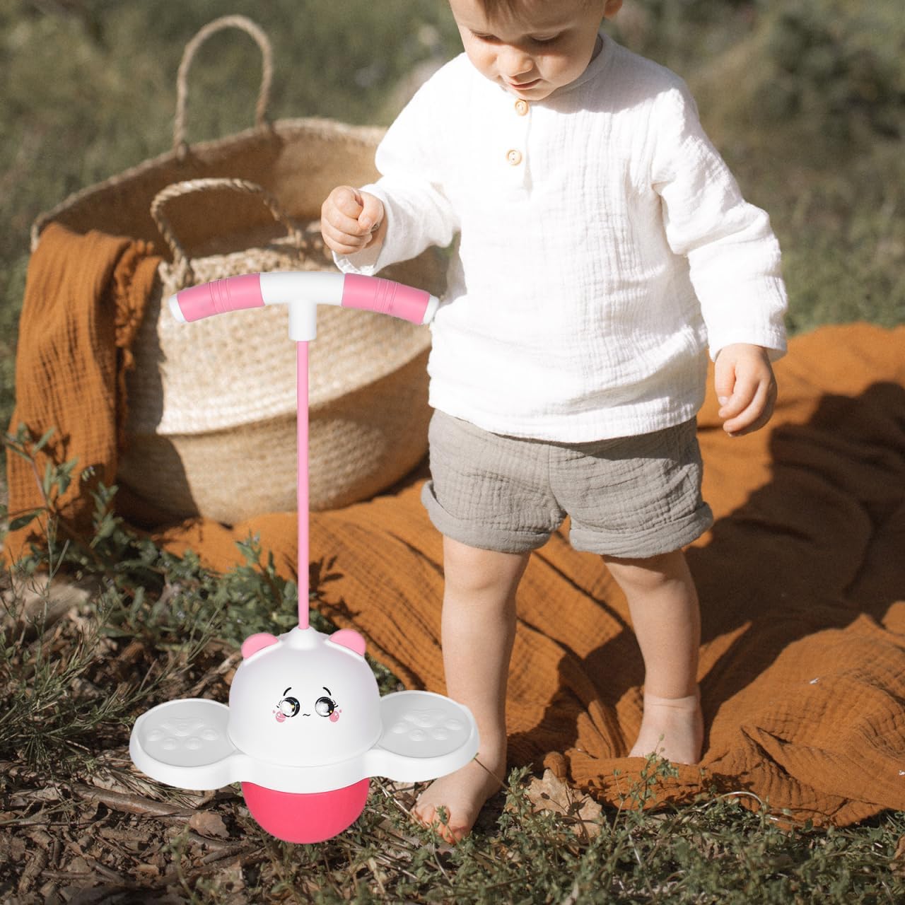 Bouncing Ball Durable Elastic Jump Training for Play Activity for Kindergarten Sports Panda Design