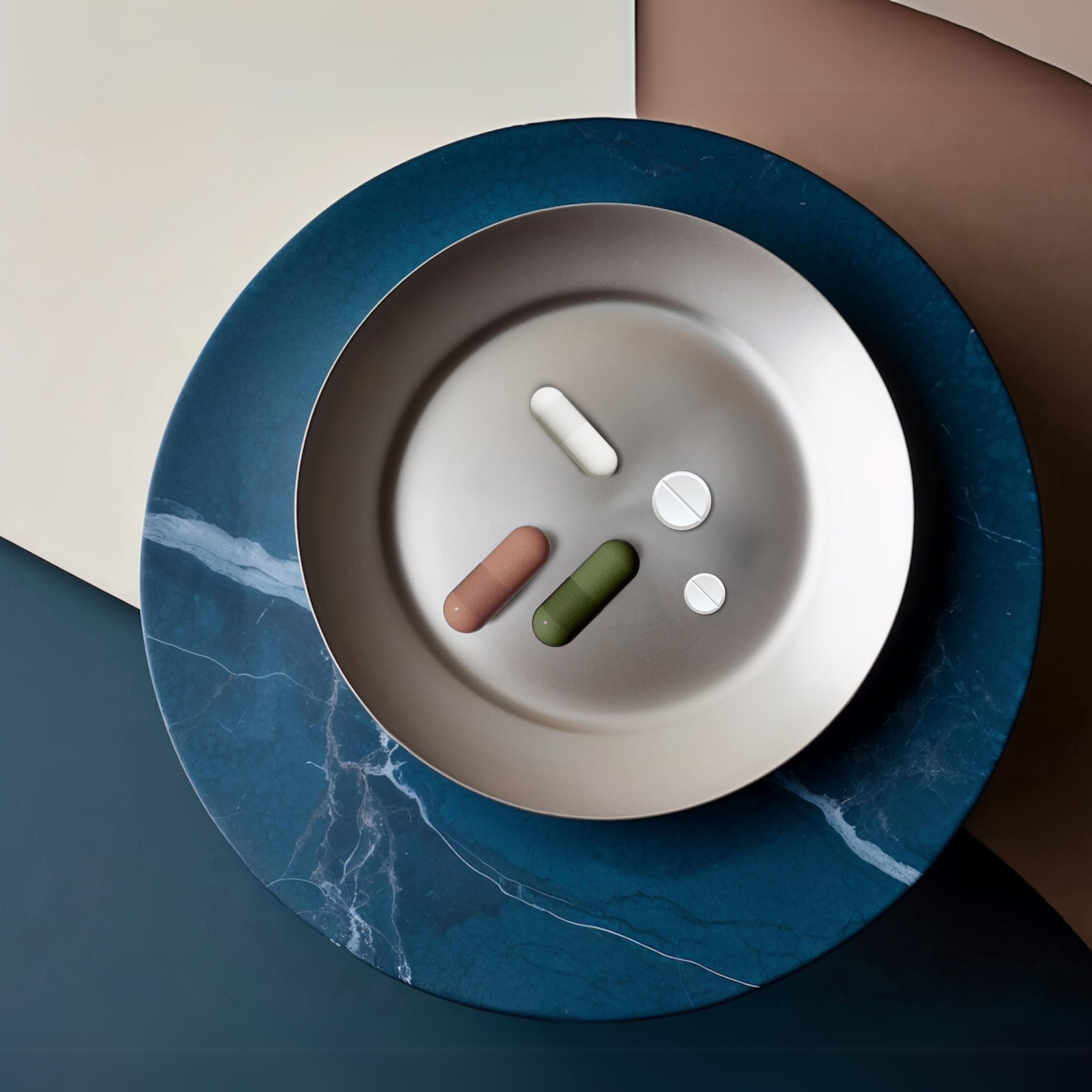 Triptofano con Magnesio + Rhodiola Rosea, Café Verde y Vitamina B12 – 5 Suplementos en 1 Paquete para Gestión del Estrés, Energía y Control del peso I Sin GMO | 28 Dosis Diarios