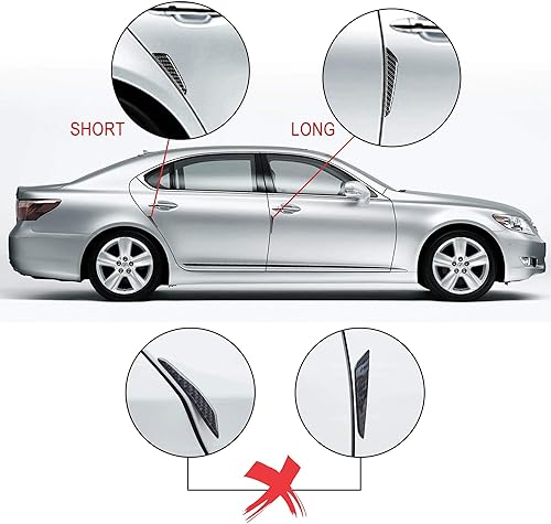 Miniatura 6 de TOMALL 4 tiras anticolisión para puerta de automóvil, protectores de borde de puerta, protector antifrotamiento, textura de fibra de carbono,