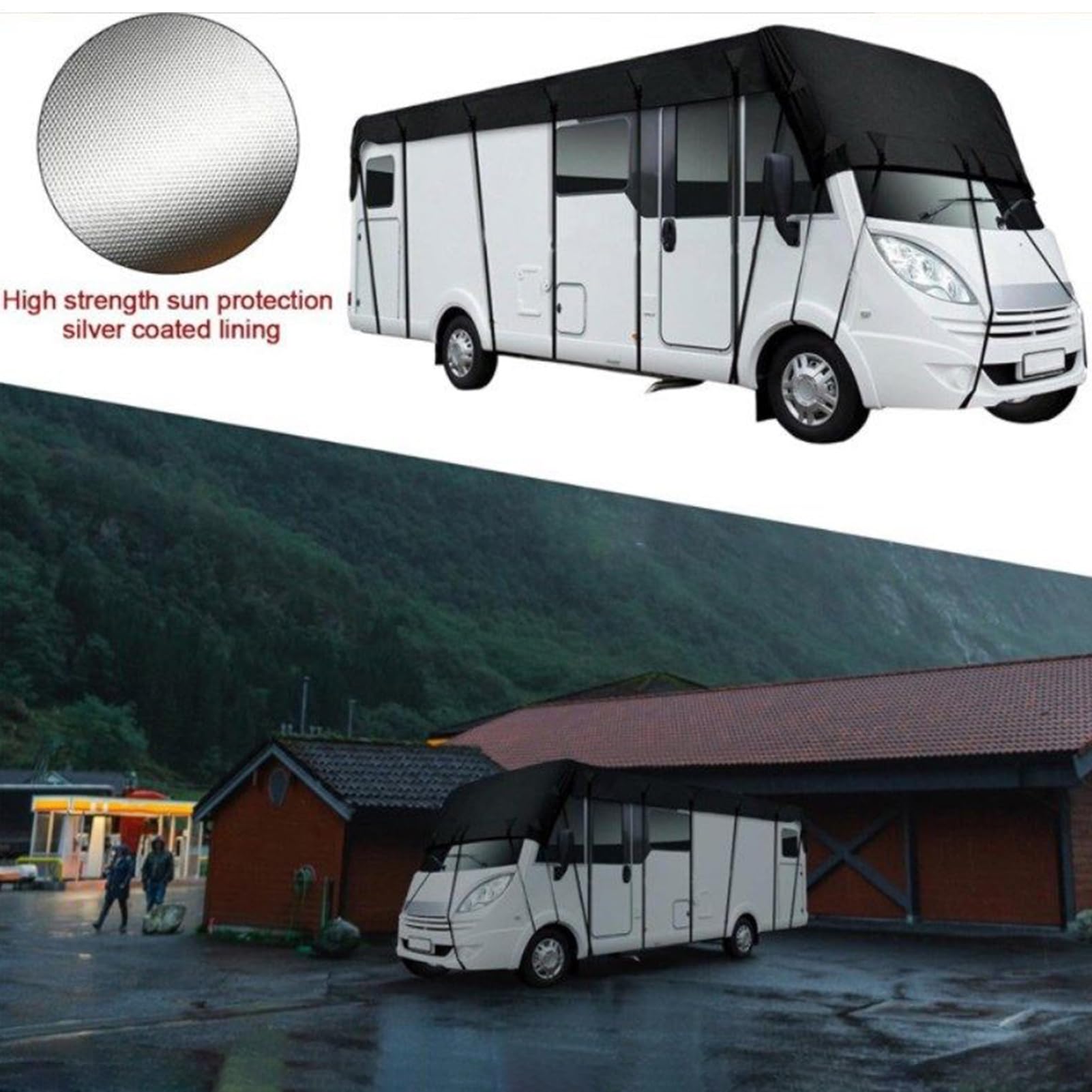 de Techo para Autocaravanas y Remolques Protector Impermeable Al Y La