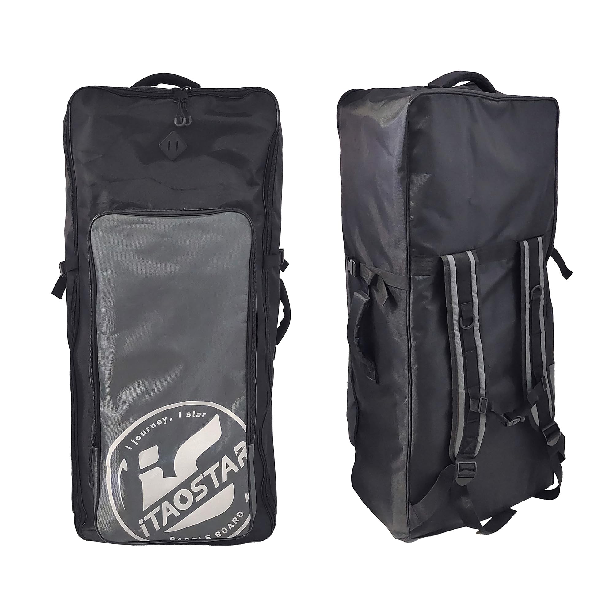 iTAOSTAR 120L Paddle Board Backpack with front pocket, paddleboard bag with 1680D cloth, SUP bag with top and side handles, adjust strap for convenient travel transfer, paddle board accessories
