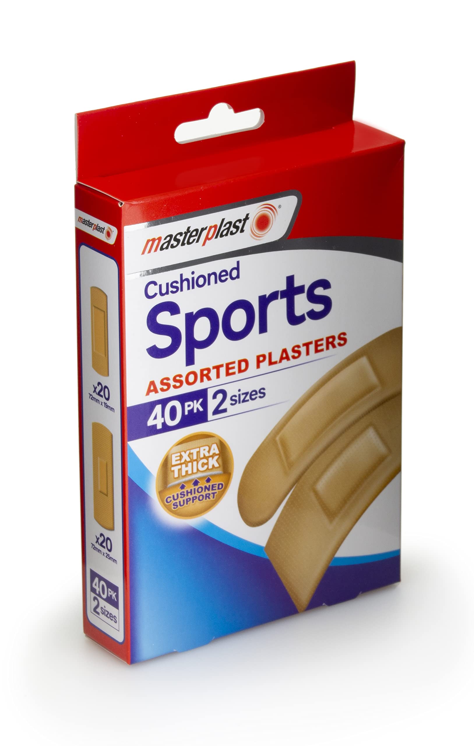 Masterplast Pack Of 40 Cushioned Sports Plasters
