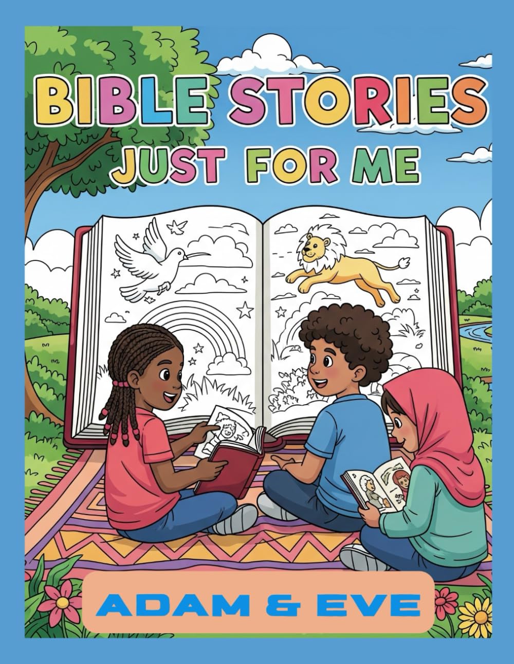 BIBLE STORIES JUST FOR ME: A Coloring Book for Children of Color: ADAM & EVE