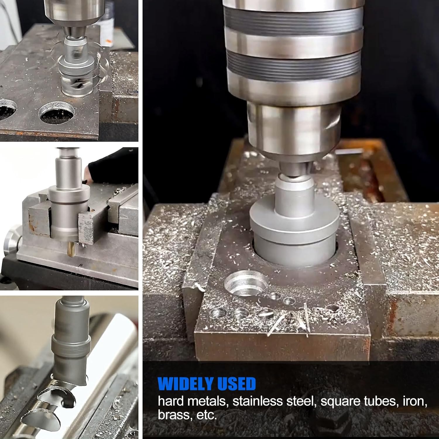 Carbide Hole Saw Kit for Metal - 16Pcs TCT 5/8"-2-1/4" Inch Heavy Duty Hole Cutter Set, for High Precision Cutting of Stainless Steel, Iron, Copper, Brass