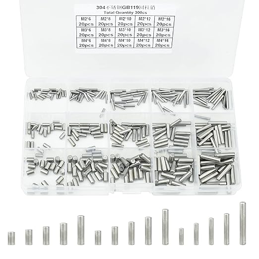 Perni Cilindrici In Acciaio Inox 2x45mm - Confezione Da 100 Pezzi | Per Fissaggio Meccanico E Mobili