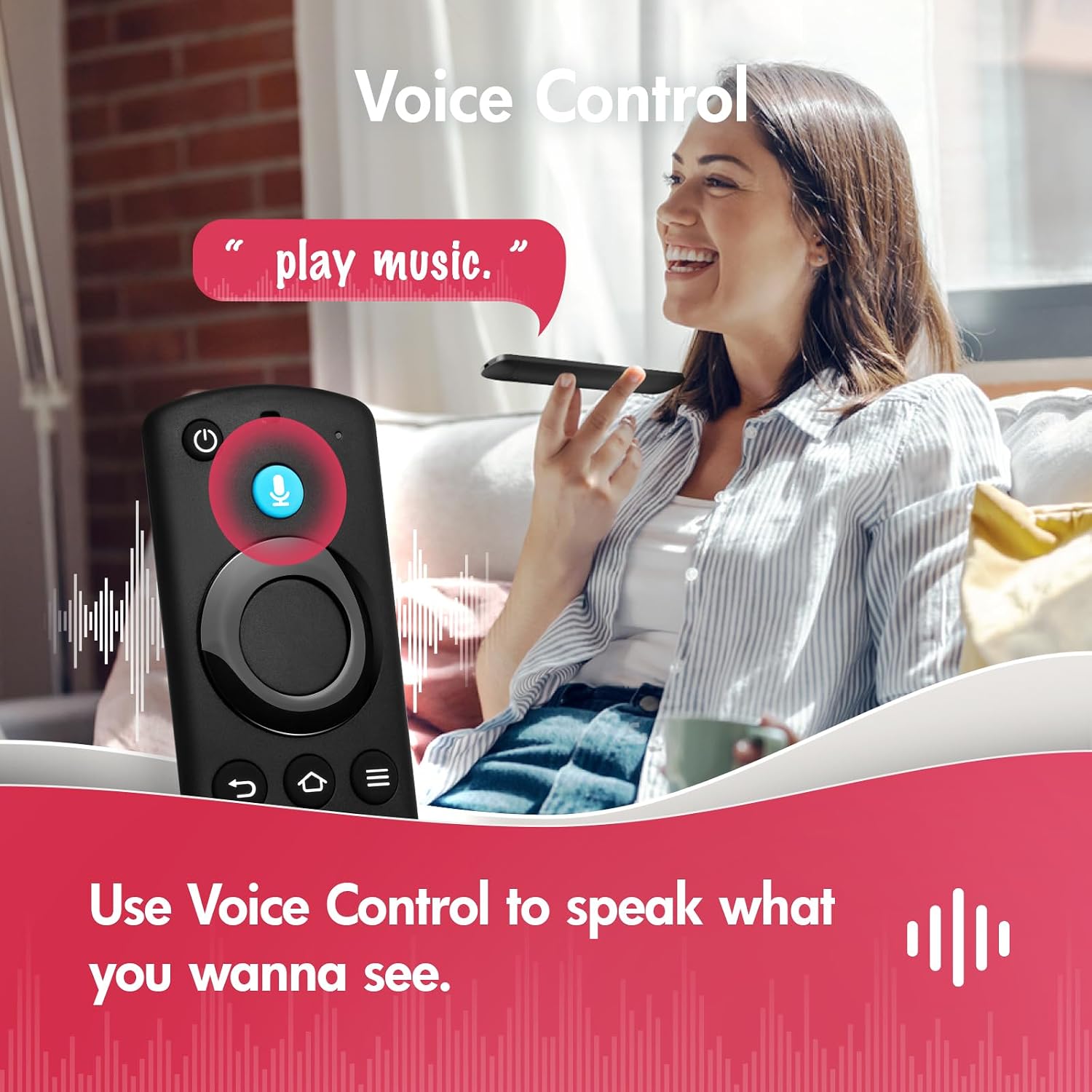 Voice Remote Replacement fit for Fire Smart TVs Stick(Lite/2nd/3rd Gen/4K/4K Max),and fit for Insignia/Toshiba/Pioneer/TCL/Omni QLED Series Fire Smart TV with Voice... - Image 3