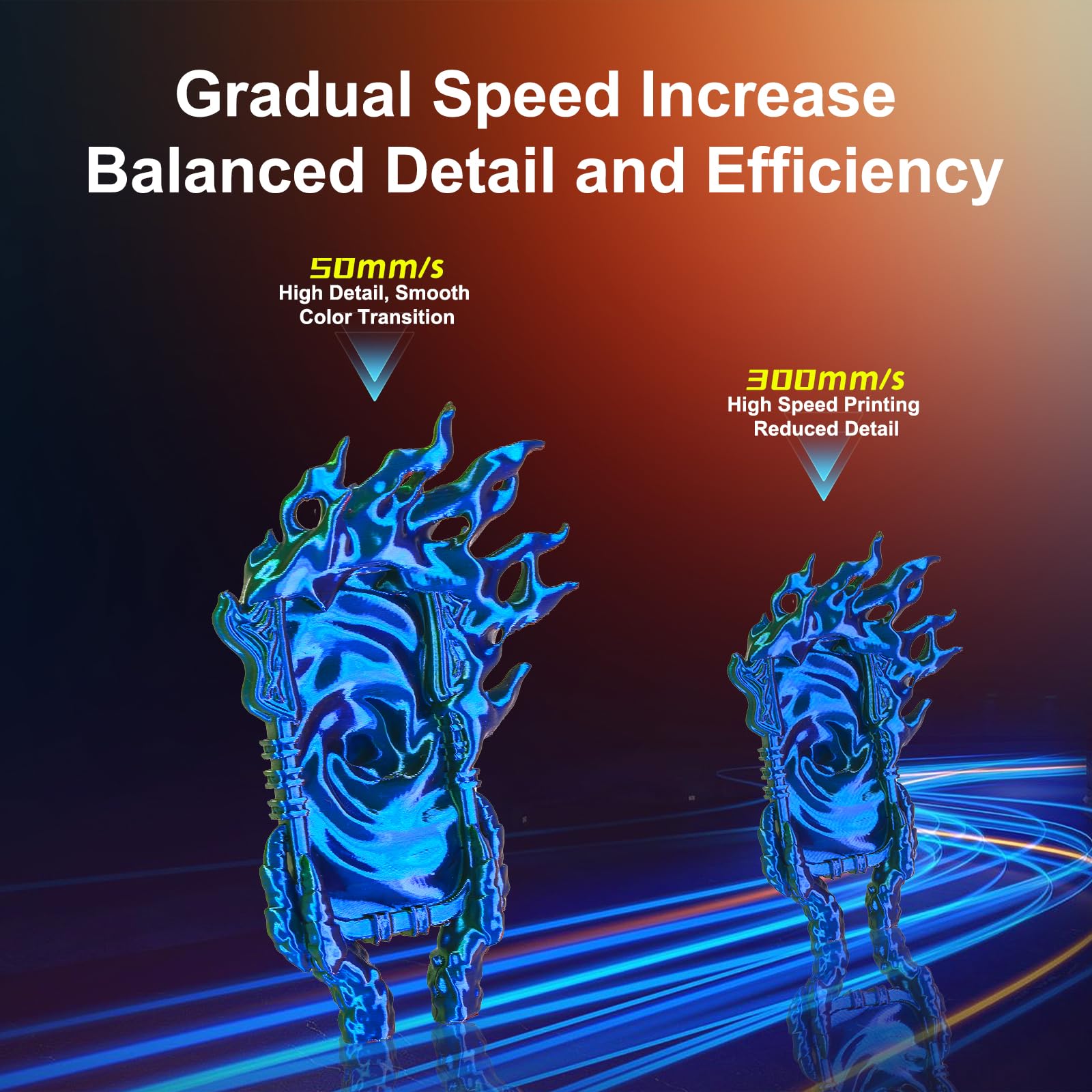 Filamento PLA in seta tricolore ERYONE 1,75 mm, filamento per stampante 3D PLA +/-0,03 mm 1 kg/bobina, seta oro verde viola