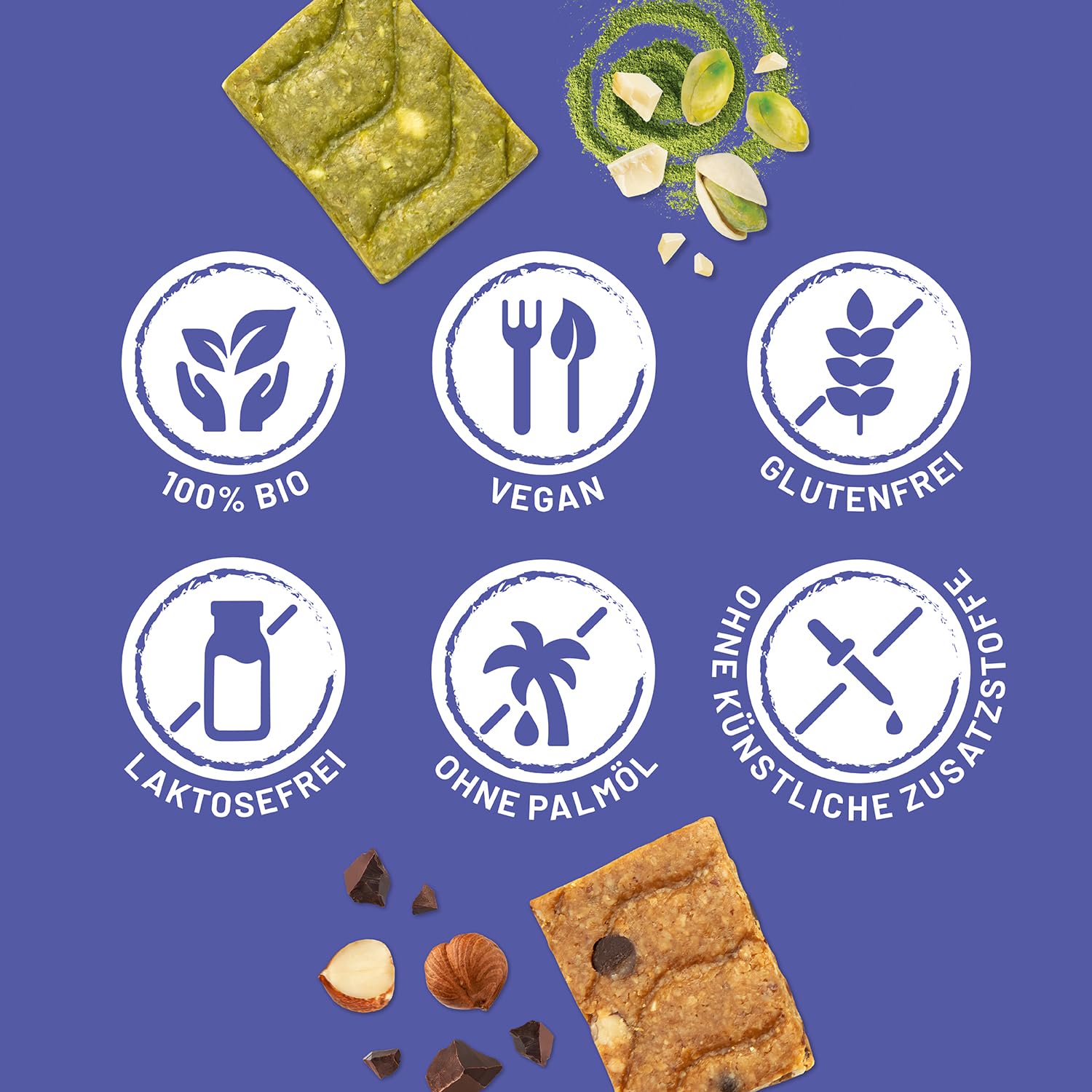 foodloose Oat Treats Bundle | Bio-Haferriegel White Pistachio & Matcha und Choc Chip Hazelnut | Vegan, glutenfrei & ohne raffinierten Zucker | Vorteilspack mit 30 Snacks à 40g