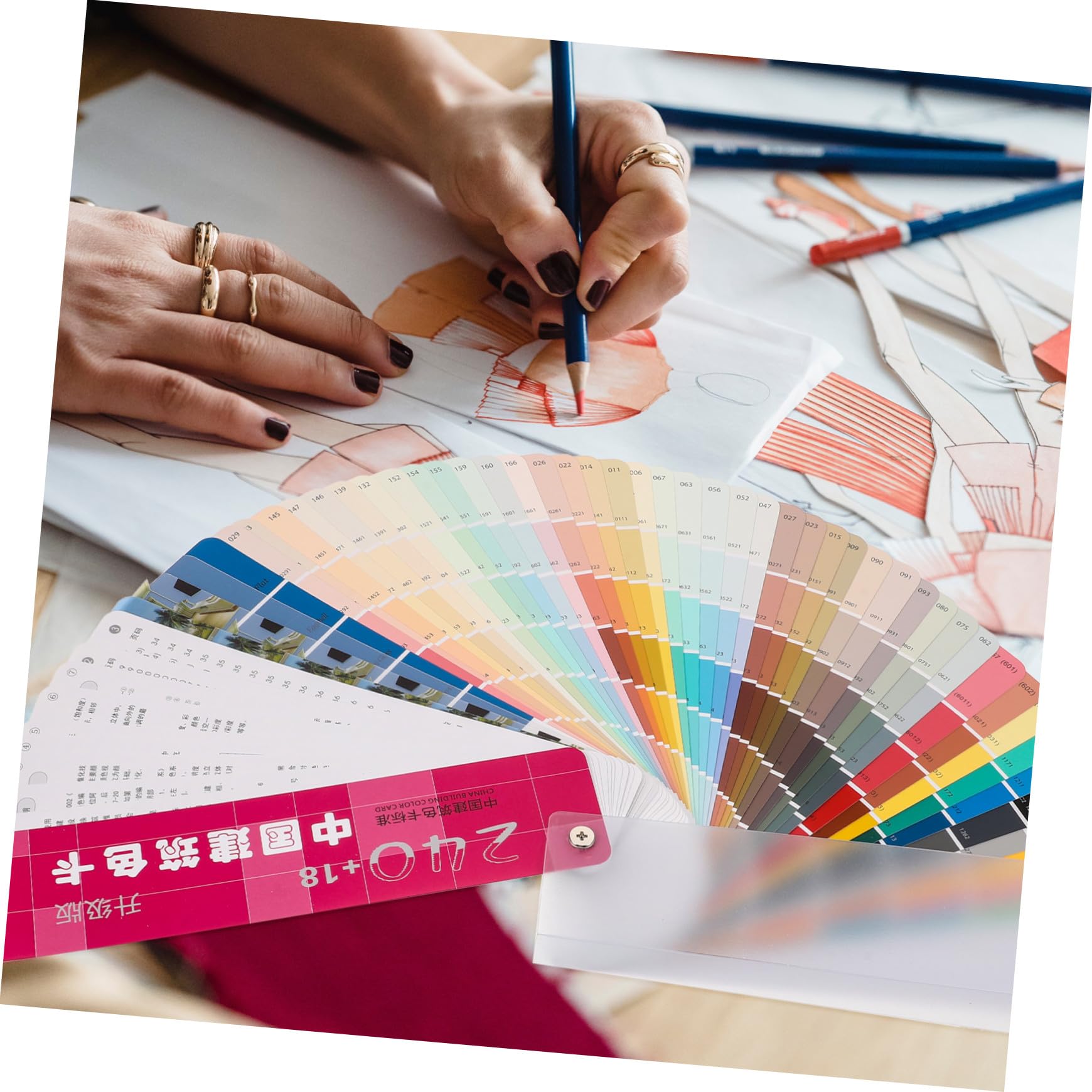 Nuancier Peinture Professionnel 258 Cartes Palette Architecture Portable Outil Décoration Murale Bricolage