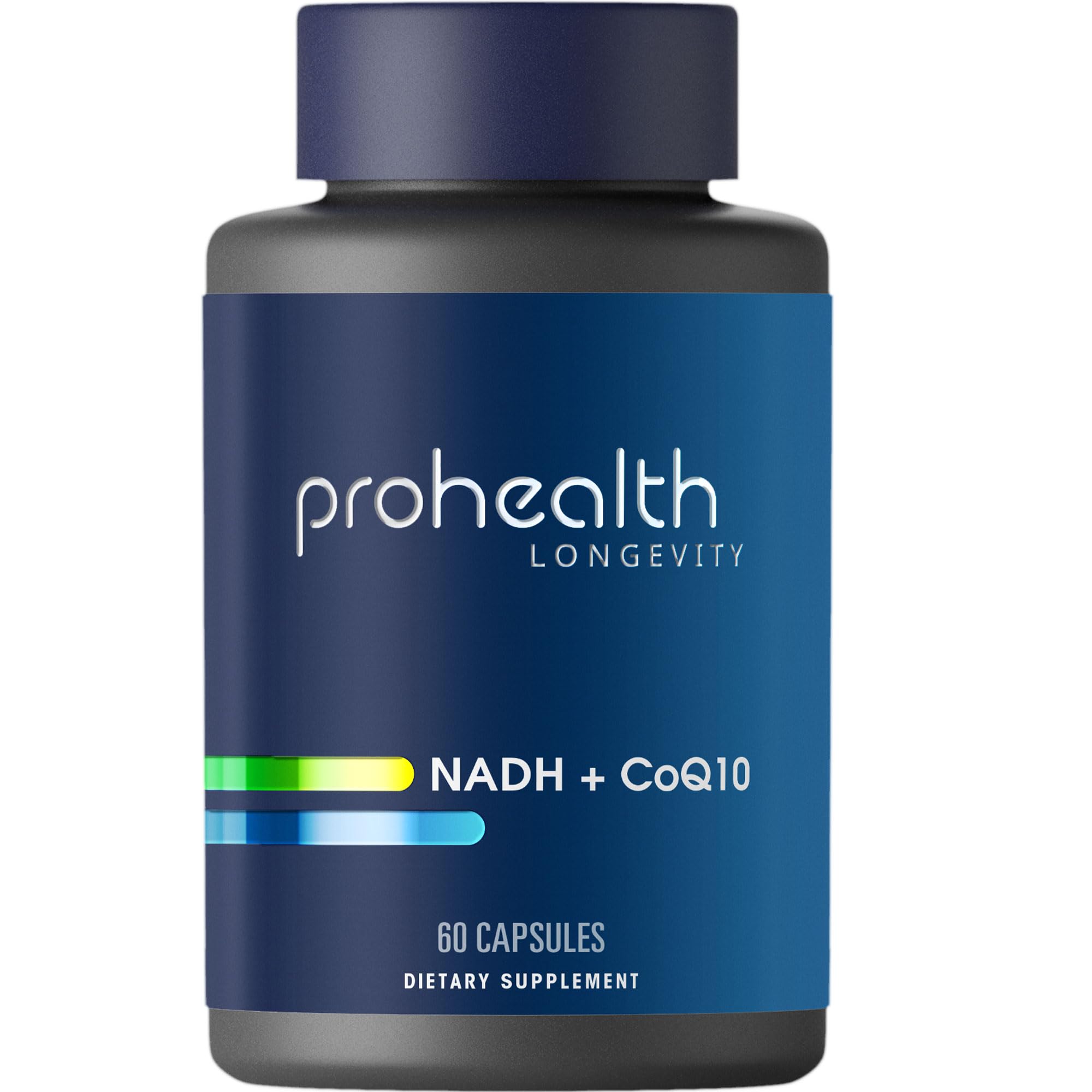 ProHealth NADH + CoQ10 - Boost NAD+ | 60 Day Supply | Pure NADH 25 mg, CoQ10 100 mg | 60 Acid Resistant Capsules | Energy | Focus | ATP Production