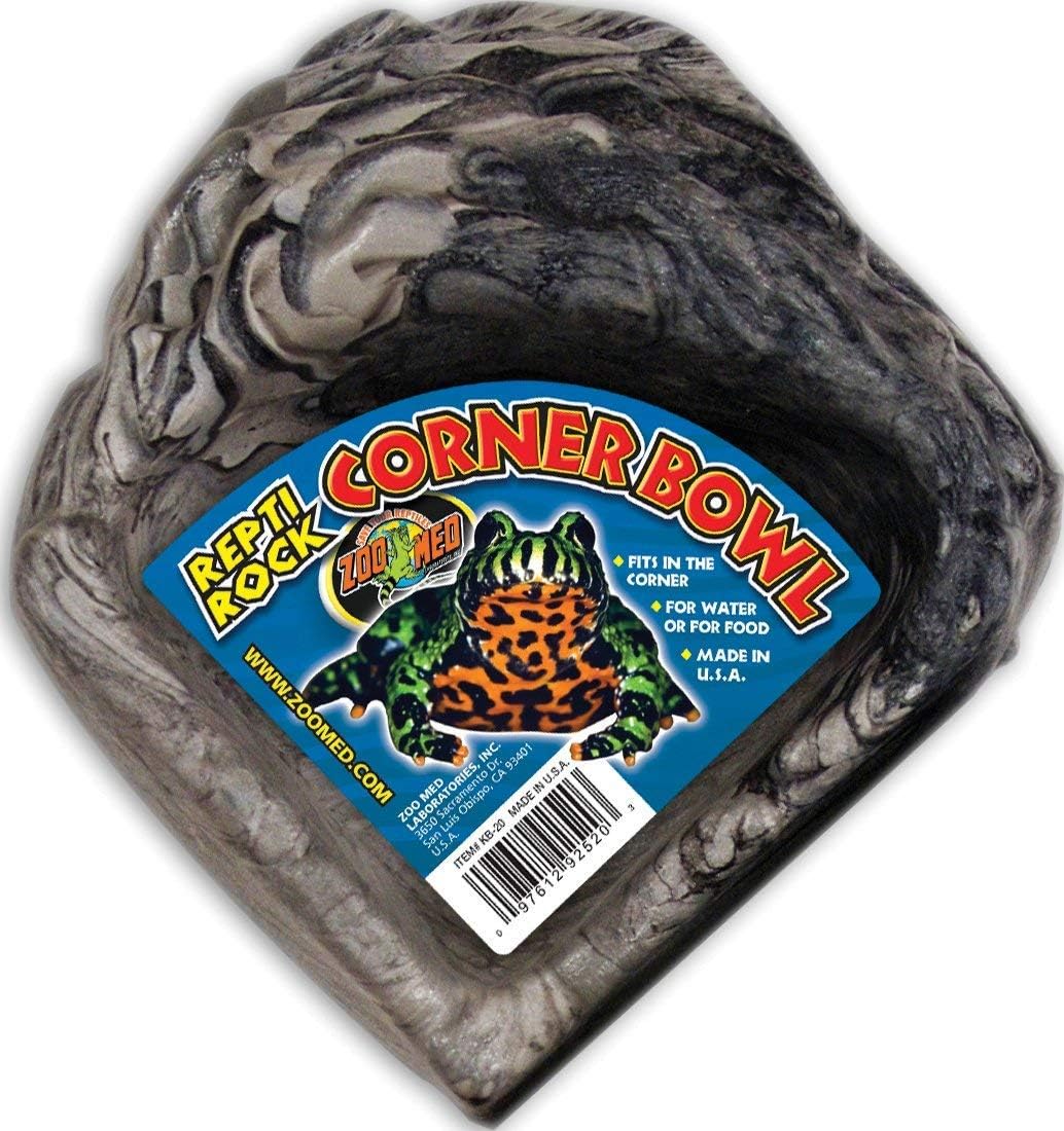 Zoo Med Repti Rock Corner Bowl Small (4.75" Long x 4.75" Wide) - Pack of 3