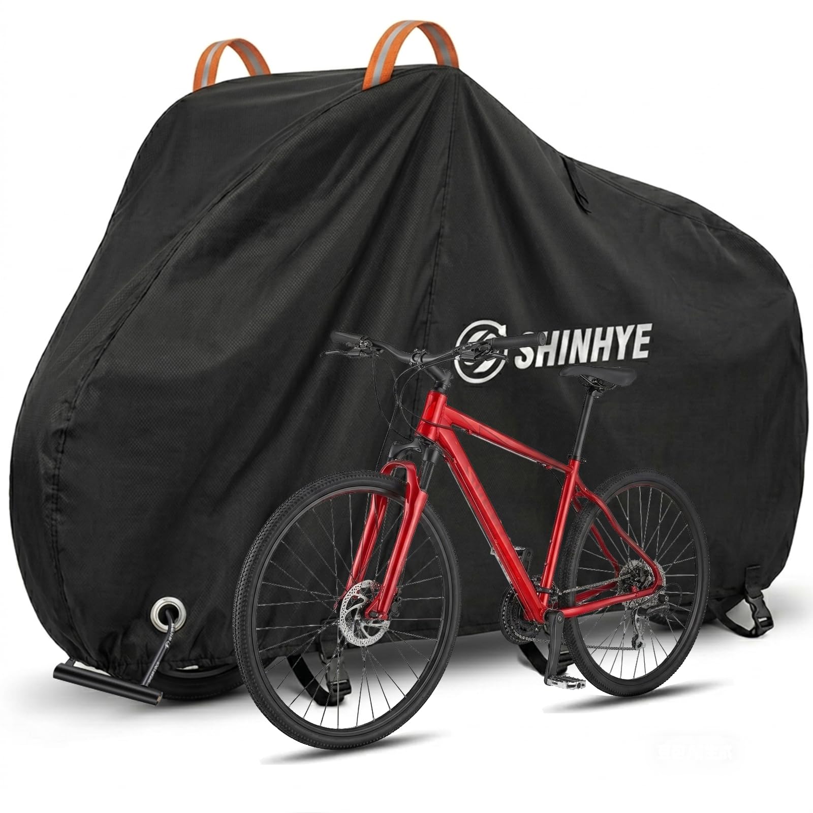 Bike Covers for Outside Storage - 600D Bicycle Cover Waterproof Outdoor with Lock Holes 200×70×110cm Heavy Duty Rain Sun UV Dust Cover for Mountain/Road/Bike Accessories