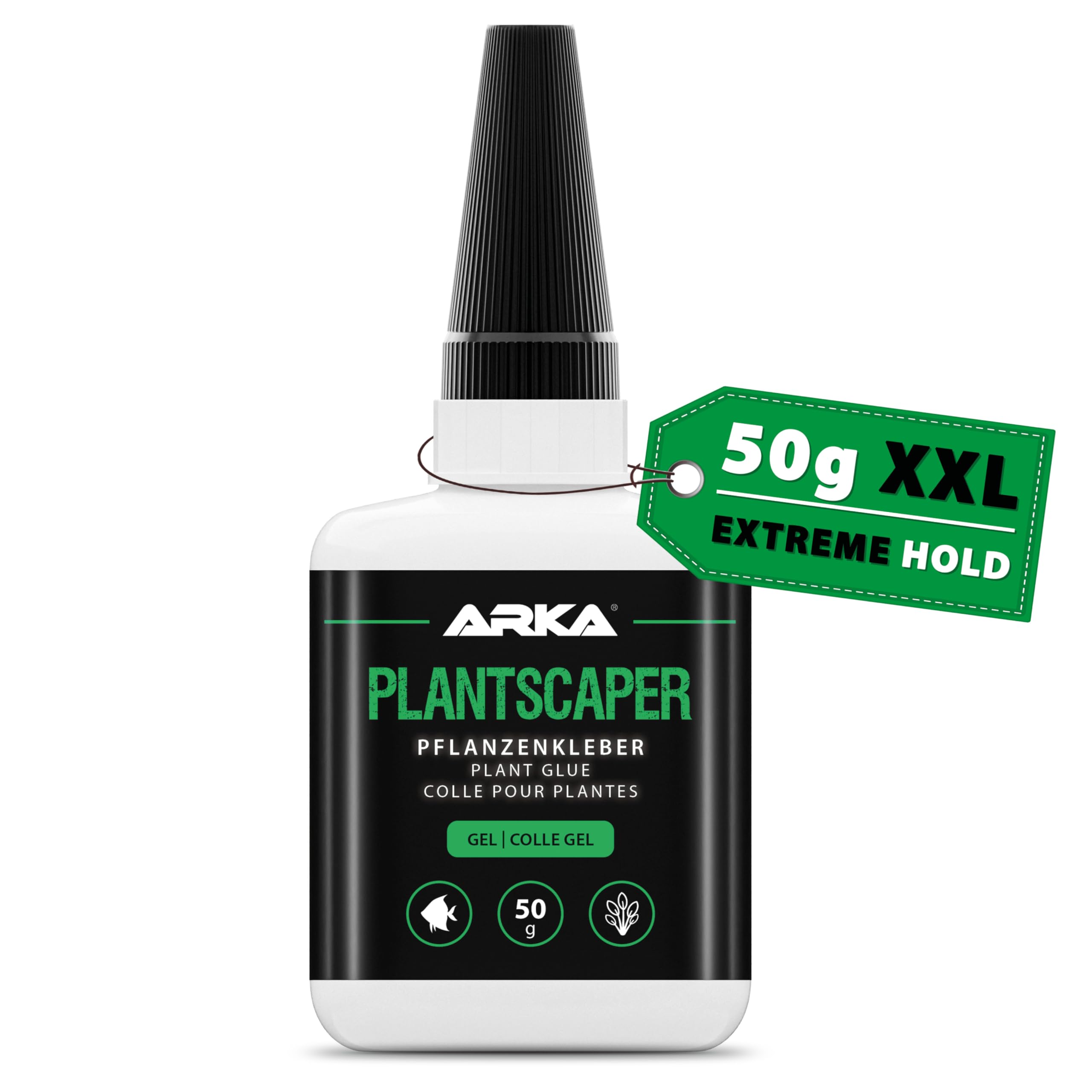 Colla piante acquario 50 g gel – ARKA Plantscaper – per muschi, radici, rocce e decorazioni – non cola, aderisce subito – sicura per gamberetti e piante – per aquascaping dolce – uso professionale