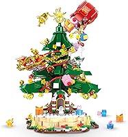 Vista 1 de BOOZUU Juego de bloques de construcción de árbol de Navidad, 1124 piezas de ladrillos de construcción de Navidad, juguete de regalo de Navidad