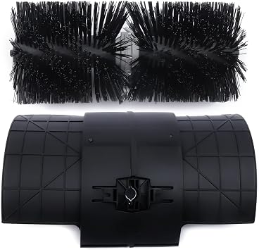 Gas Power Broom Head Sweeper Broom Attachment Driveway Turf Grass Snow Clean Bristle Brush Walk Behind Broom Couple Shaft Head Rolling Brush Type 1