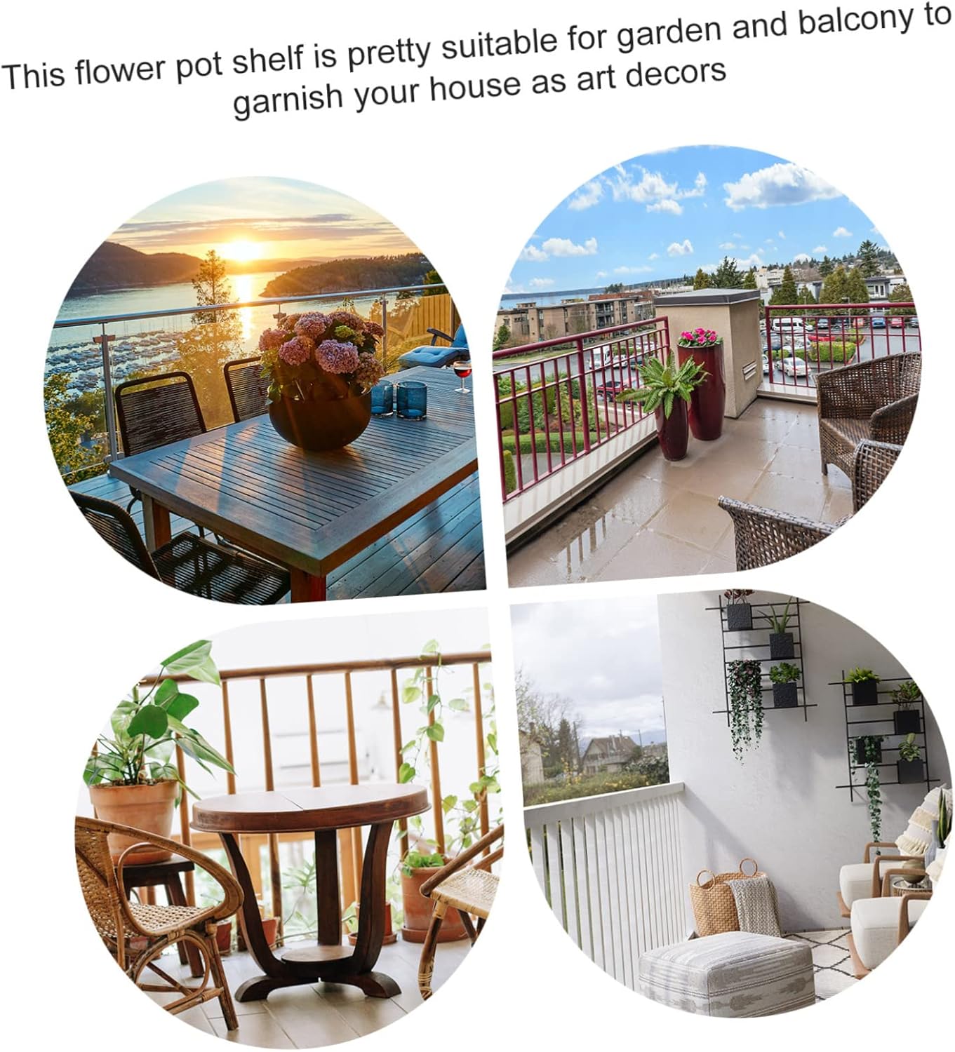 Elegant Wall-mounted Bonsai Holder Iron Flowerpot Stand for Plant Hanger Bracket