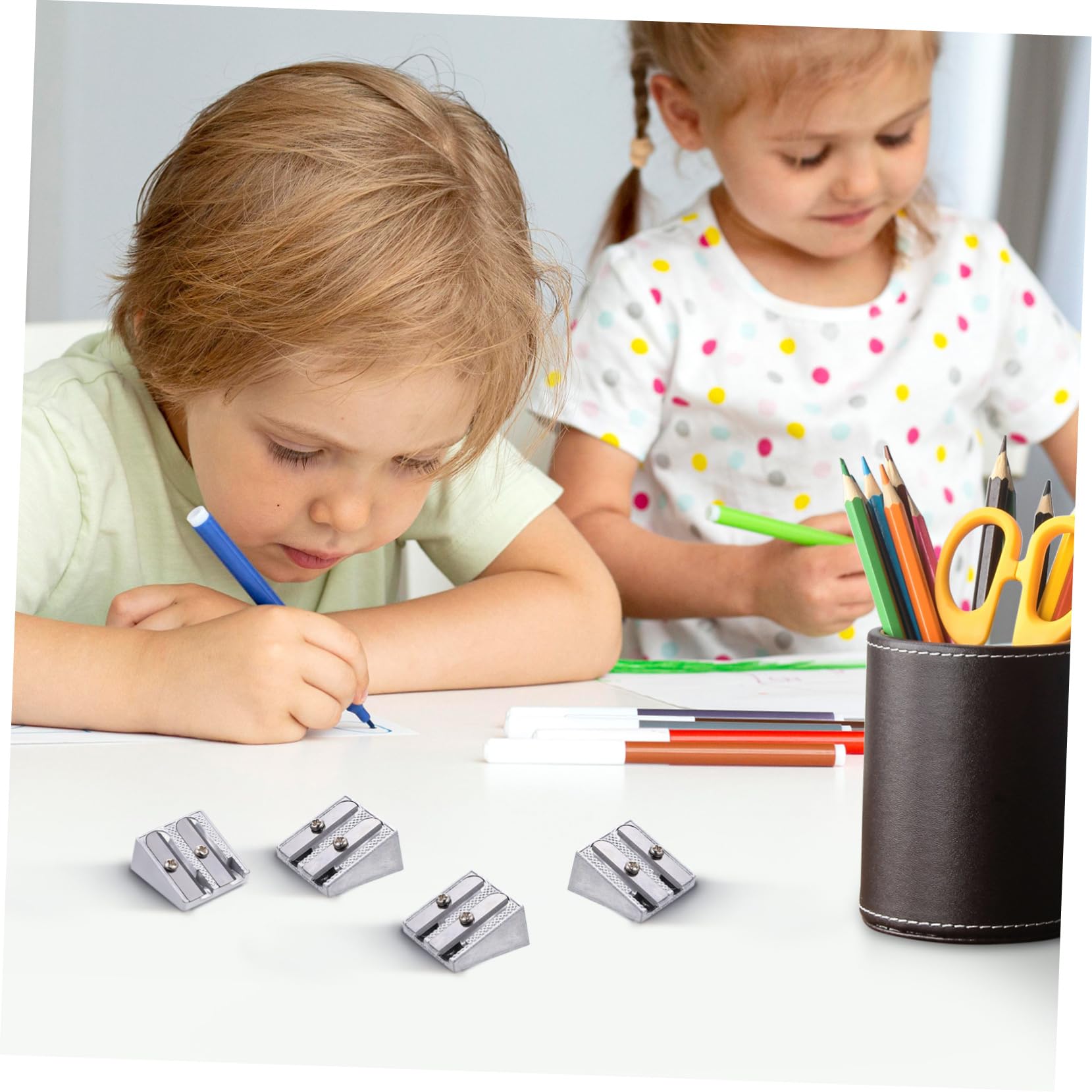 ARTIBETTER 5 set Temperamatite In Lega Di Alluminio Temperamatite Compatto Portatile Per La Scuola Per 20 pezzi * 5