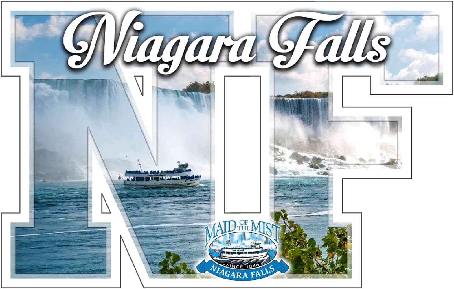 Niagara Falls Maid of The Mist Initial Fridge Magnet