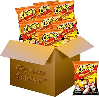Cheetos Crunchy Flamin Hot Cheese Flavored Snacks, 2 oz Bags, Pack of 8